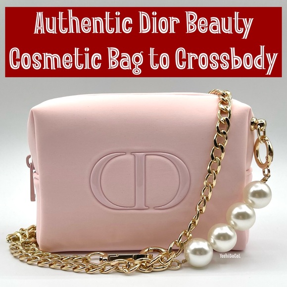 🆕 Dior Cosmetic Case to Crossbody Bag Purse, Light Pink, New - Picture 1 of 12